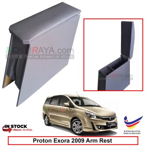 Proton Exora 4' Plywood PVC Armrest Center Console Box (Grey)